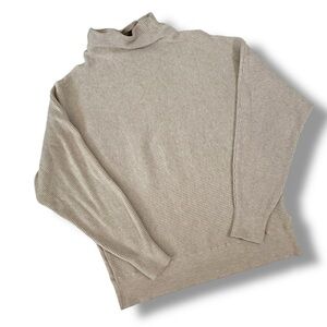 Magaschoni Beige Loose Fit Turtleneck